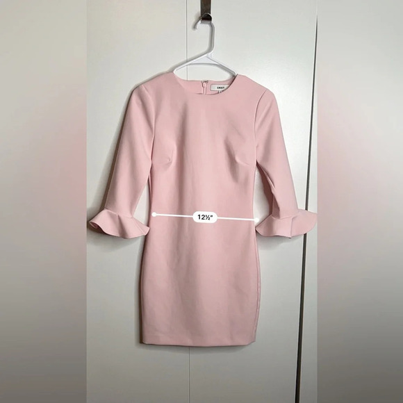 Likely - Bedford Rose Shadow Flutter Sleeve Pink Dress - size 2 - Picture 7 of 8